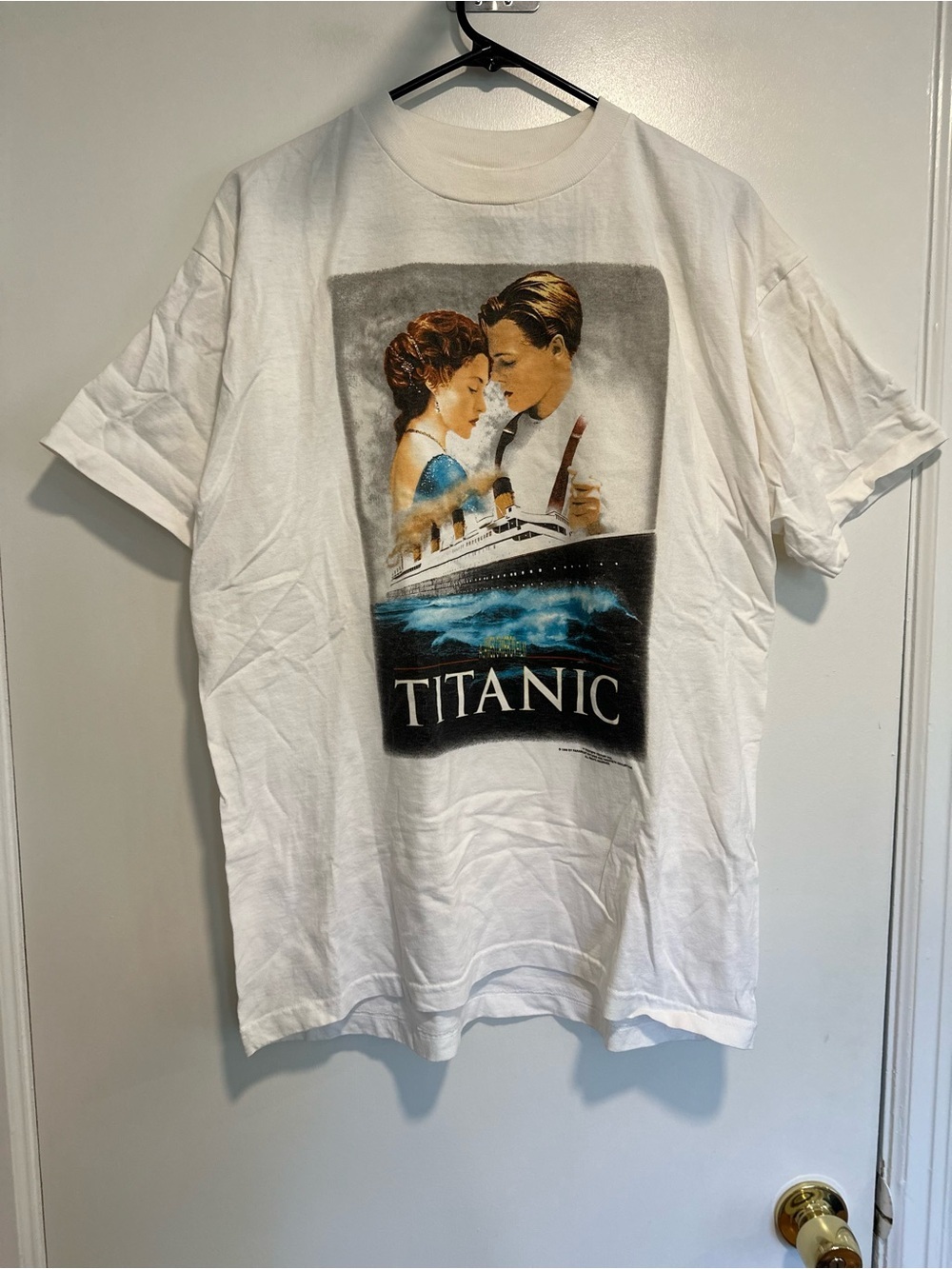 NWOT VTG Titanic ‘98 Holy Grail movie promotional tee single-stitch Jack & Rose.